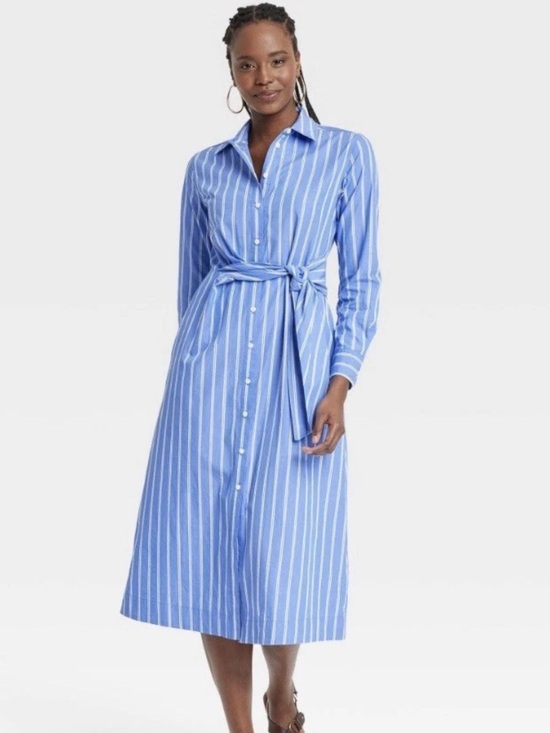 Universal Thread Dresses & Skirts - Universal Thread Blue and White Striped Shirt Dress